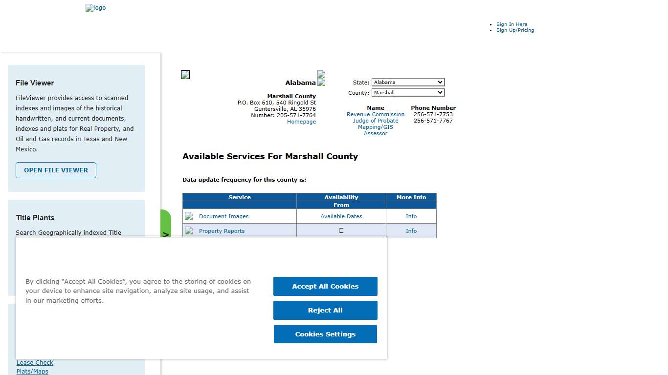 Search Marshall County Public Property Records Online CourthouseDirect.com