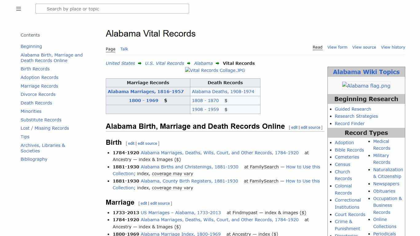 Alabama Vital Records • FamilySearch
